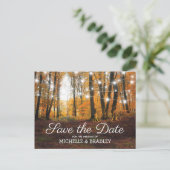 Landelijke herfst save the date aankondigingskaart (Staand voorkant)