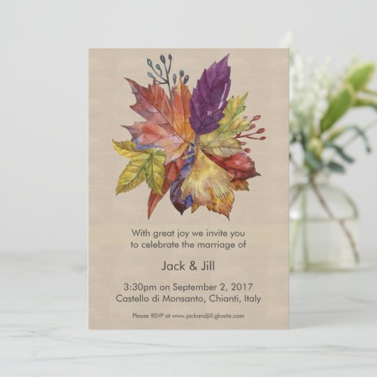 Landelijke herfst uitnodiging (Staand voorkant)