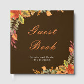 Landelijke herfstbladeren bruiloft gastenboek (Voorkant)