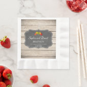 Landelijke herfstbladeren krijt gewassen houten br servet (Insitu)