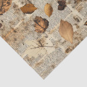 Landelijke herfstbladeren op vintage krant tissuepapier (Detail)