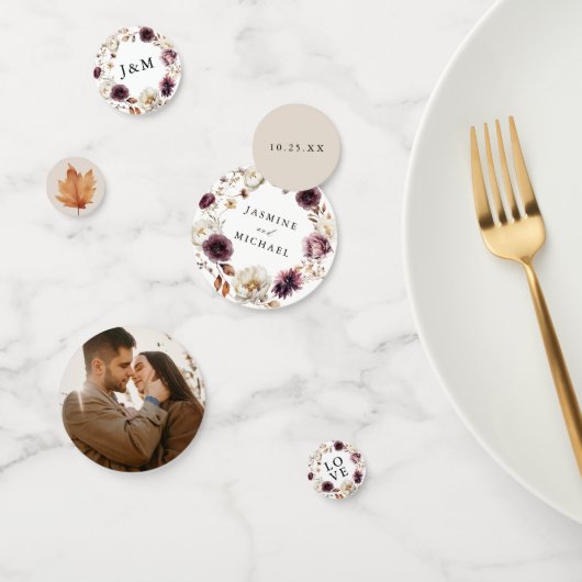 Landelijke herfstbloemen bruiloft confetti (Groep)