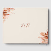 Landelijke herfstbloemen bruiloft gastenboek (Achterkant)