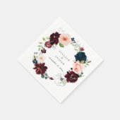 Landelijke herfstbloemenkrans servet (Hoek)