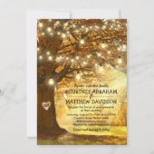 Landelijke herfstbruiloft in het bos kaart (Voorkant)