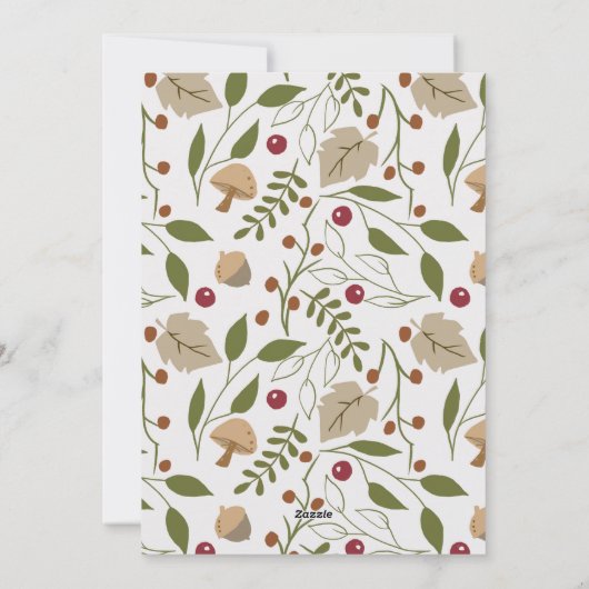 Landelijke herfstkleuren Thanksgiving dankbaarheid Feestdagenkaart (Achterkant)