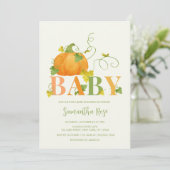 LANDELIJKE HERFSTPOMPOEN BABYSCHUD KAART (Staand voorkant)
