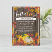 Landelijke herfstpompoen babyshower uitnodiging (Staand voorkant)