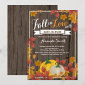 Landelijke herfstpompoen babyshower uitnodiging (Voorkant / Achterkant)