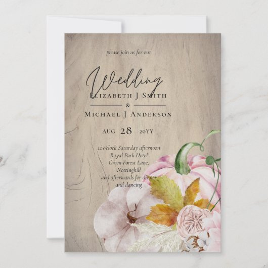 Landelijke Herfstval Pompoenen Vijgen Bloemen Brui (Voorkant)