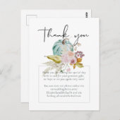 Landelijke Herfstval Pompoenen Vijgen Bloemen Brui Briefkaart (Voorkant / Achterkant)