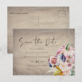 Landelijke Herfstval Pompoenen Vijgen Bloemen Brui Briefkaart (Voorkant / Achterkant)