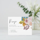 Landelijke Herfstval Pompoenen Vijgen Bloemen Brui Briefkaart (Staand voorkant)