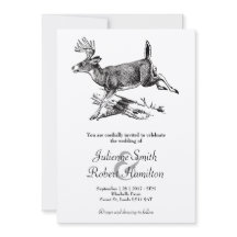 Landelijke herten bos bruiloft uitnodiging