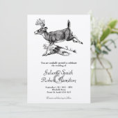 Landelijke herten bos bruiloft uitnodiging (Staand voorkant)