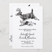 Landelijke herten bos bruiloft uitnodiging (Voorkant / Achterkant)