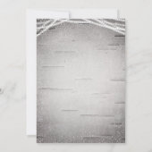 Landelijke herten geweien & witte berken winterhuw kaart (Achterkant)