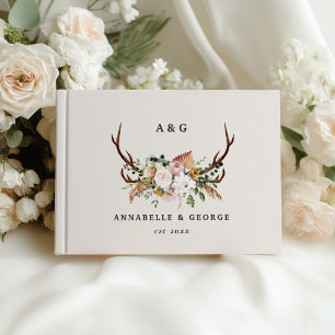 Landelijke Hertenbloem Huwelijk Boho Bosland Gastenboek