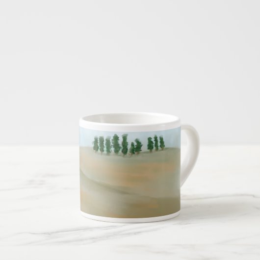 Landelijke heuvelhelling espresso kop (Voorkant rechts)