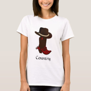Landelijke Hoed & Bruine Laarzen T-shirt
