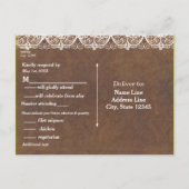 Landelijke hoefijzers & Kant Landelijke Westerse R Uitnodiging Briefkaart (Achterkant)