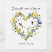 Landelijke Hommels adres Wijn Etiket (Enkel label)