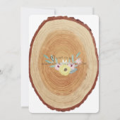 Landelijke houtachtige waterverf bloem bruiloft ui kaart (Achterkant)