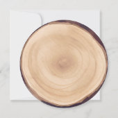 Landelijke Houten Baby Shower Kaart (Achterkant)