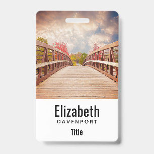 Landelijke Houten Brug op het Platteland Badge