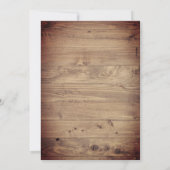 Landelijke houten elegante script save the date (Achterkant)