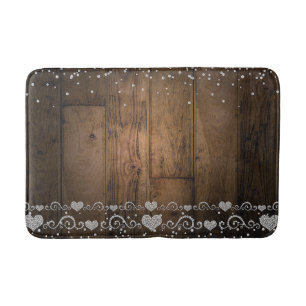 Landelijke houten glamour diamanten diamant glans badmat
