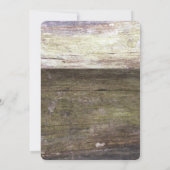 Landelijke Houten Hart Huwelijk Kaart (Achterkant)