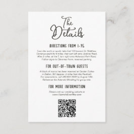 Landelijke Houten Herfst Boerderij Bruiloft Detail Informatiekaartje