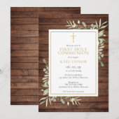 Landelijke houten landelijke groen eerste heilige  kaart (Voorkant / Achterkant)