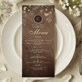 Landelijke Houten Landelijke Trouwmenu Menu