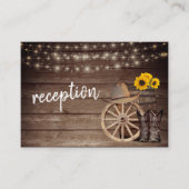 Landelijke houten loop en zonnebloemen - Ontvangst Informatiekaartje (Voorkant)