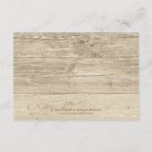 Landelijke Houten Rustieke Mason Jar Ontvangstkaar Informatiekaartje (Achterkant)