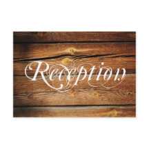 Landelijke houten trouwontvangstkaarten in boerder