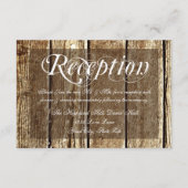 Landelijke houten trouwontvangstkaarten in schuurs informatiekaartje (Achterkant)