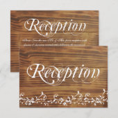 Landelijke Houten Trouwreceptie Kaarten met Landel (Voorkant / Achterkant)