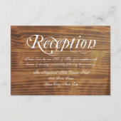 Landelijke Houten Trouwreceptie Kaarten met Landel (Achterkant)