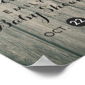 Landelijke houten zonnebloemen Kant Baby Shower We Poster (Hoek)