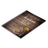 Landelijke houtsgordijn - Gastboek Notitieboek (Linkerzijde)