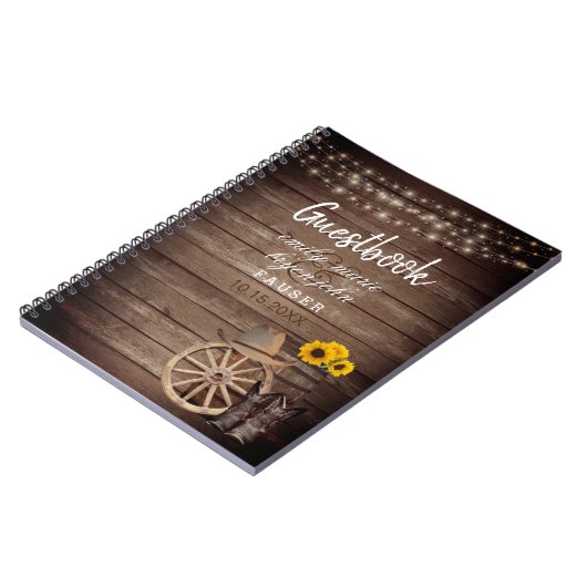 Landelijke houtsgordijn - Gastboek Notitieboek (Linkerzijde)