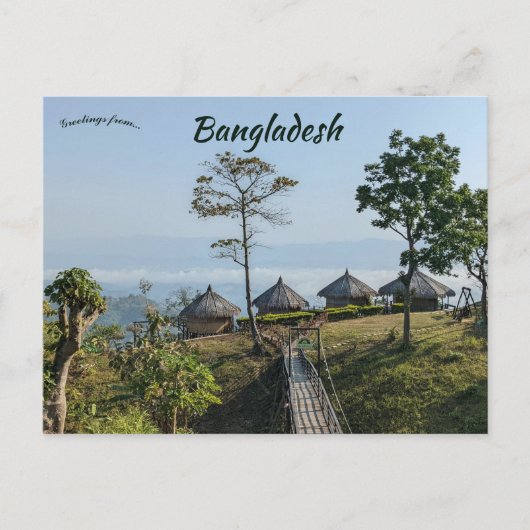 Landelijke huizen in Khagrachhari Bangladesh Briefkaart (Voorkant)