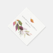 Landelijke huwelijksdecoraties herfstbladeren servet (Hoek)