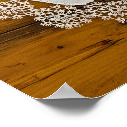 Landelijke Huwelijksfeest in Schuur met Kant Poster (Hoek)