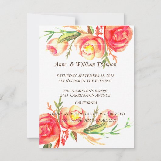 Landelijke huwelijksjubileum uitnodigingen bloem k (Achterkant)