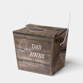 Landelijke huwelijksproef een dag voor het huwelij bedankdoosjes