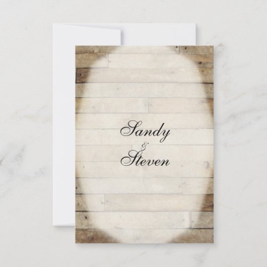 Landelijke huwelijksuitnodigingen kaart (Achterkant)